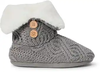 BIG W &Me Womens Cable Knit Boots - Grey offer