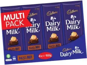 BIG W Cadbury Multipack Block 4 x 150g - Hazelnut offer