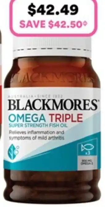 Priceline Omega triple super strength fish oil offer