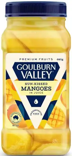 IGA Goulburn Valley Sun‑Kissed Mangoes in Juice 685g offer