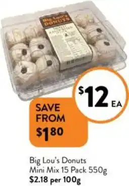 Foodworks Big Lou's Donuts Mini Mix 15 Pack offer