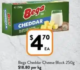 Foodworks Bega Cheddar Cheese Block offer