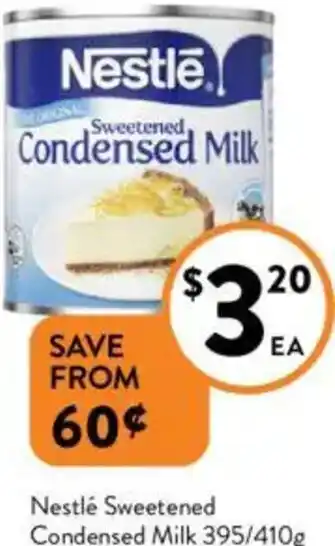 Foodworks Nestlé Sweetened Condensed Milk offer