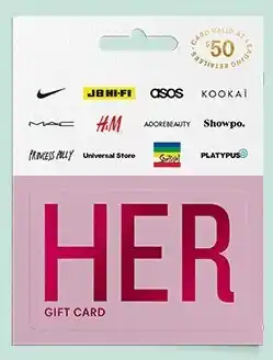 BIG W Her $50 Gift Card offer