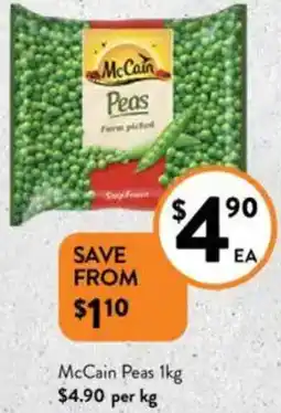 Foodworks McCain Peas offer
