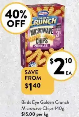 Foodworks Birds Eye Golden Crunch Microwave Chips offer