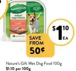 Foodworks Nature's Gift Wet Dog Food offer