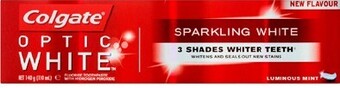 BIG W Colgate Optic White Sparkling White Toothpaste 140g - Luminous Mint* offer