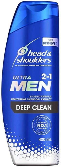 BIG W Head & Shoulders Ultra Men 2-in-1 Deep Clean Anti Dandruff Shampoo & Conditioner 400mL offer