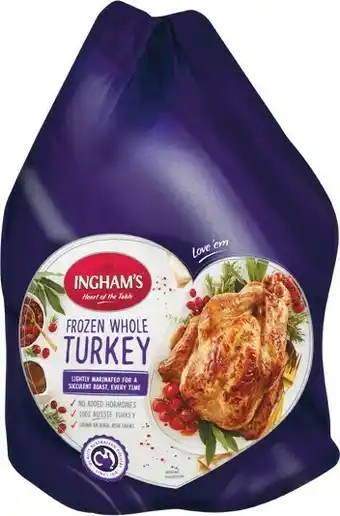 Woolworths Ingham's Frozen Whole Turkey^ – From the Freezer offer