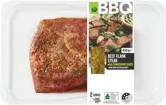 Woolworths Woolworths Beef Flank Steak with Chimichurri 450g – From the Meat Dept offer