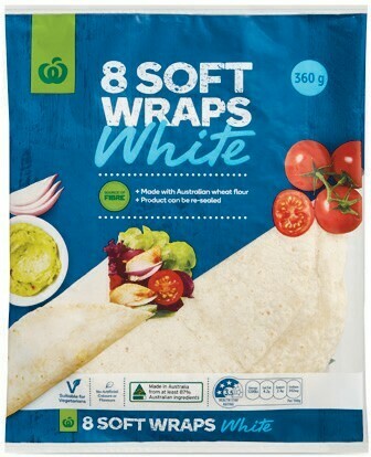 Woolworths Woolworths Soft White Wraps 360g Pk 8 offer