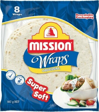 Woolworths Mission Wraps Varieties 425-567g Pk 6-8 offer