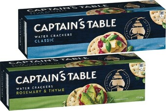 Woolworths Captain’s Table Water Crackers 125g offer