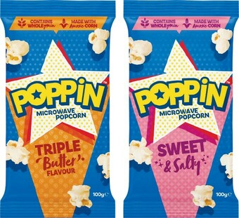 Woolworths Poppin Microwave Popcorn 85-100g offer