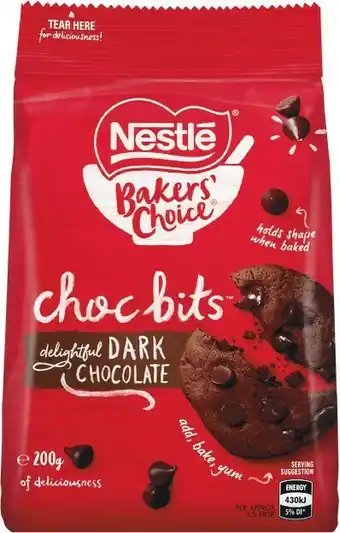 Woolworths Nestle Baking Chips or Melts 200-290g offer