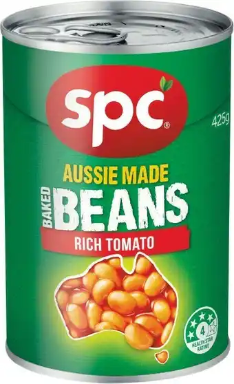 Woolworths SPC Baked Beans or Spaghetti 425g offer