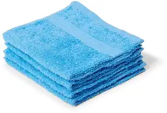 BIG W Brilliant Basics 4-Pack Face Washer - Blue offer