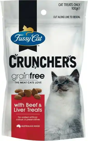 Woolworths Fussy Cat Grain Free Treats 100g offer