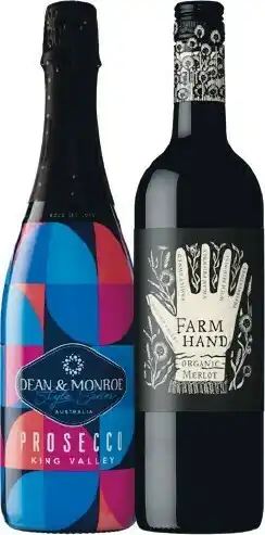 Woolworths Dean Monroe KV Prosecco OR Farm Hand 750ml offer