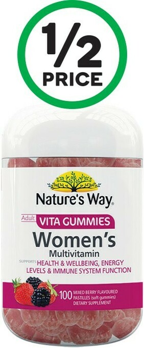 Woolworths Nature’s Way Vita Gummies Women’s Multivitamin Pk 100* offer
