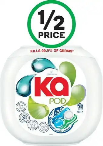 Ka Pod Antibacterial or Anti Dust Mite Laundry Capsules Pk 45