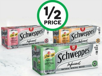 Woolworths Schweppes Infused Mineral Water 10x375ml offer