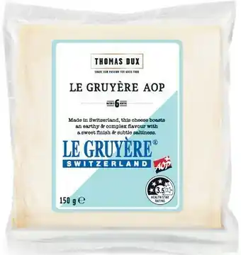 Woolworths Thomas Dux Swiss Gruyere 150g offer