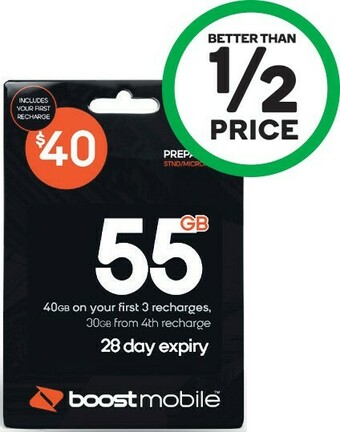Woolworths Boost $40 Prepaid SIM Kit~ offer