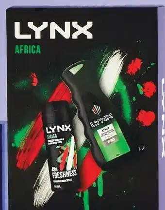 Woolworths Lynx Africa Body Spray and Shower Gel Gift Set offer