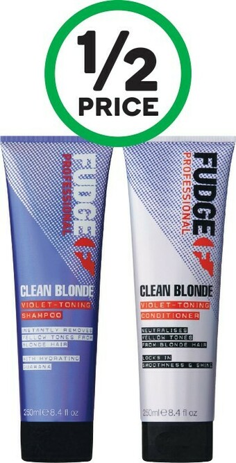 Woolworths Fudge Clean Blonde Shampoo or Conditioner 250ml offer