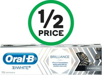 Woolworths Oral-B 3D White Brilliance Charcoal Toothpaste 120g offer