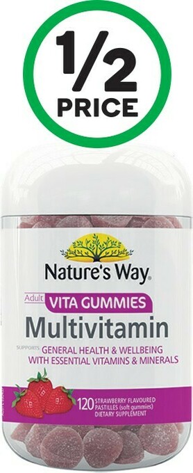 Woolworths Nature's Way Vita Gummies For Adults Multivitamin Pk 120# offer