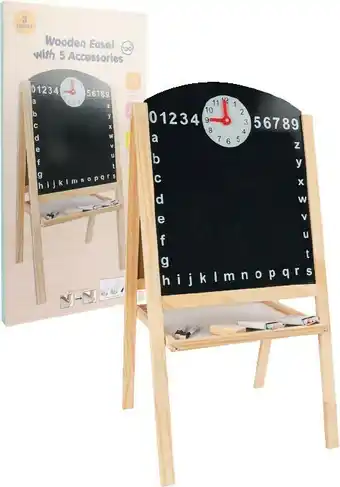 Wooden Easel Stand – Includes 5 Accessories
