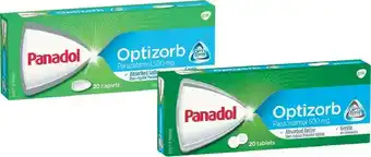 Woolworths Panadol With Optizorb Paracetamol Pain Relief Pk 20~ offer