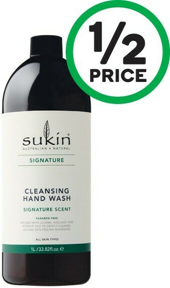 Woolworths Sukin Cleansing Hand Wash Refill 1 Litre offer