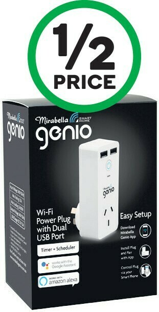 Woolworths Mirabella Genio Wi-Fi Single Adaptor 2 USB offer