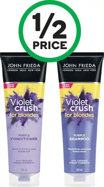John Frieda Violet Crush Purple Shampoo or Condtioner 250ml