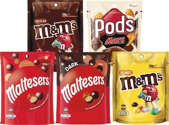 Woolworths Mars M&M's, Maltesers or Pods 130-180g offer