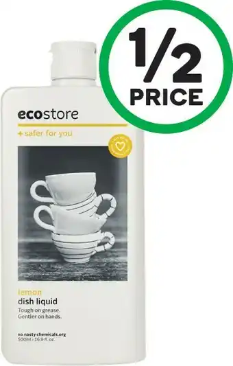Woolworths Ecostore Dishwashing Liquid Lemon 500ml offer