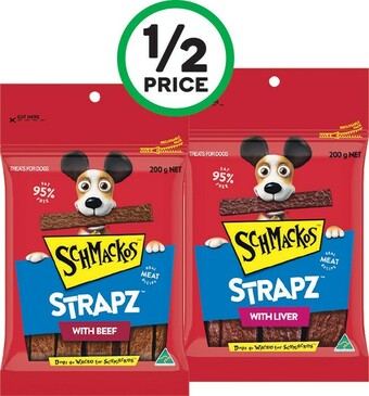 Woolworths Schmackos Strapz Dog Treats 200g offer