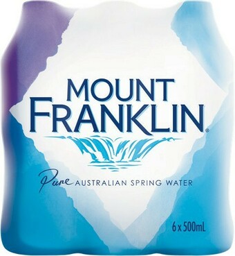 Woolworths Mount Franklin Spring Water 6 x 500ml offer