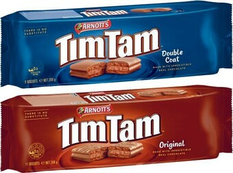Coles Arnott's Tim Tam Chocolate Biscuits 160g-200g offer