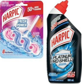 Coles Harpic Fresh Power Toilet Cleaner 39g or Toilet Cleaning Liquid 500mL offer