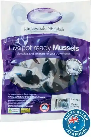 Coles Fresh Blue Mussels offer
