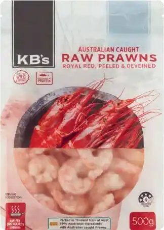 Coles KB’s Australian Royal Red Peeled Raw Prawns 1kg offer