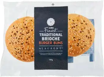 Coles Brioche Buns 2 Pack, 4 Pack or 6 Pack