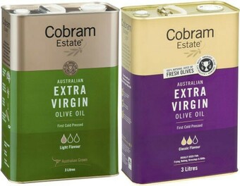 Coles Cobram Estate Olive Oil 3 Litre offer