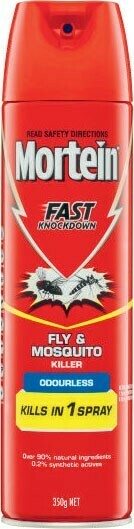Coles Mortein Fast Knockdown Fly & Mosquito Killer Odourless 350g offer
