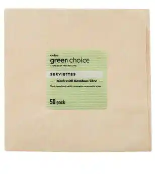 Coles Green Choice Bamboo Serviettes 50 Pack offer